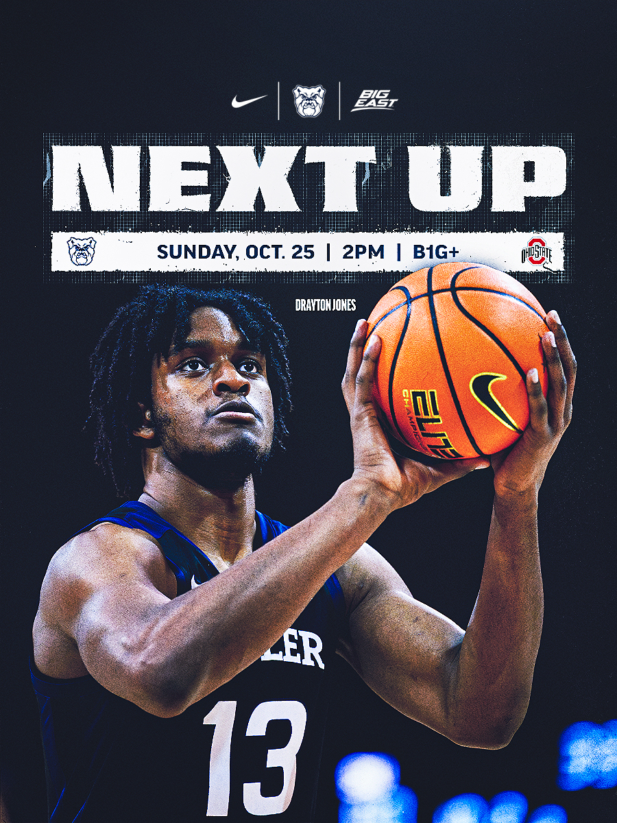 ButlerMBB's tweet photo. Last exhibition of the season ➡️🛣️

🗓️ Sunday, October 25
Butler 🆚 Ohio State
📍Columbus, Ohio https://t.co/YmHVsI6zxM