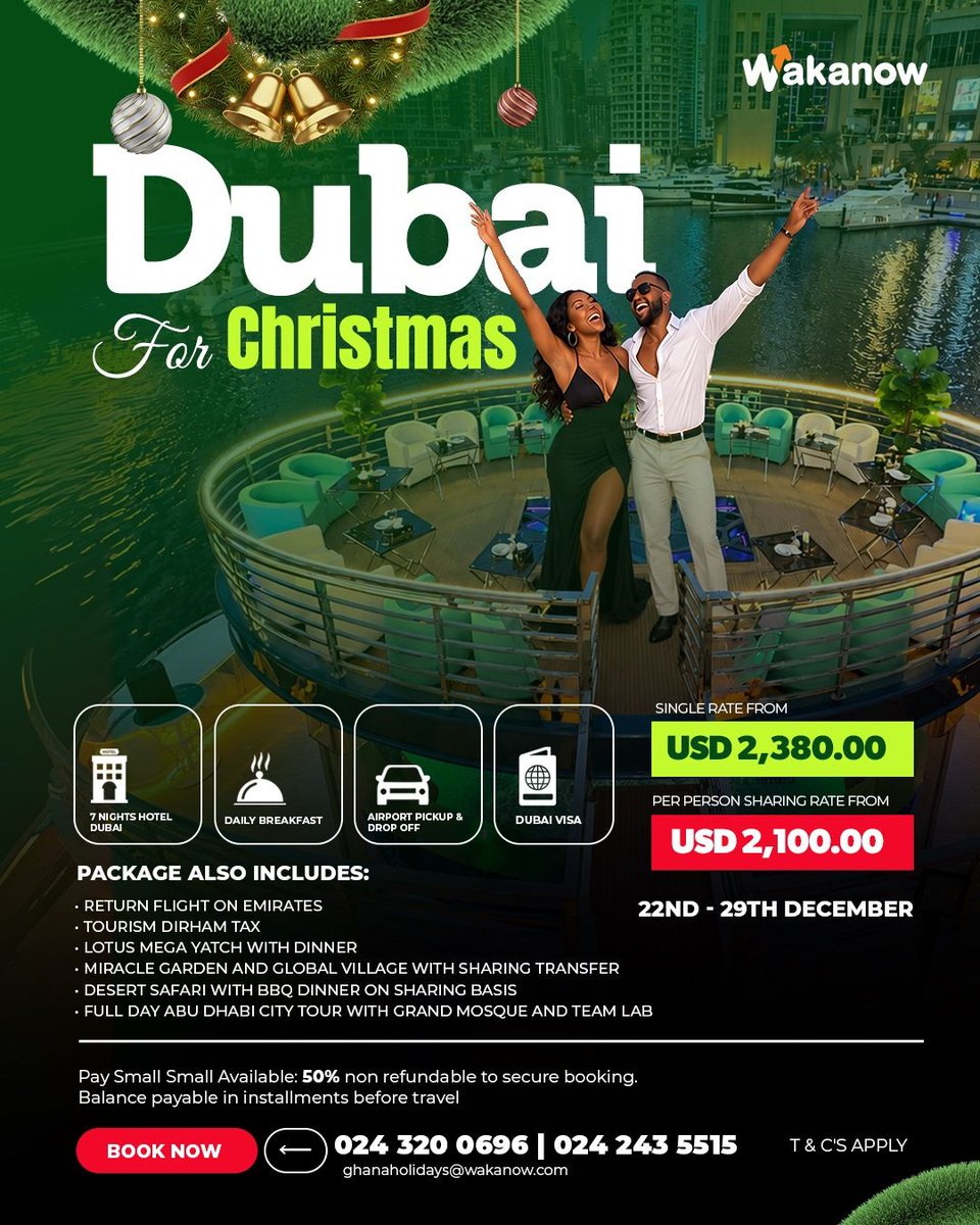 WakanowGhana's tweet photo. #WakanowGhana #ChristmasTravel #VisitDubai https://t.co/dB8qdK06w6