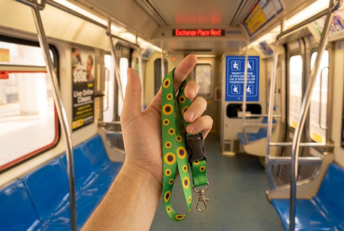 PATHTrain's tweet photo. Oct. 18-24 is Invisible Disabilities Week. Someone near you may be dealing with something you can’t see. A smile or a seat can make all the difference. Let’s ride with empathy. Look for the sunflower lanyard, a discreet signal riders wear. 🌻 Request one: https://t.co/T1smBtBnj1 https://t.co/b1fS1zxyRn