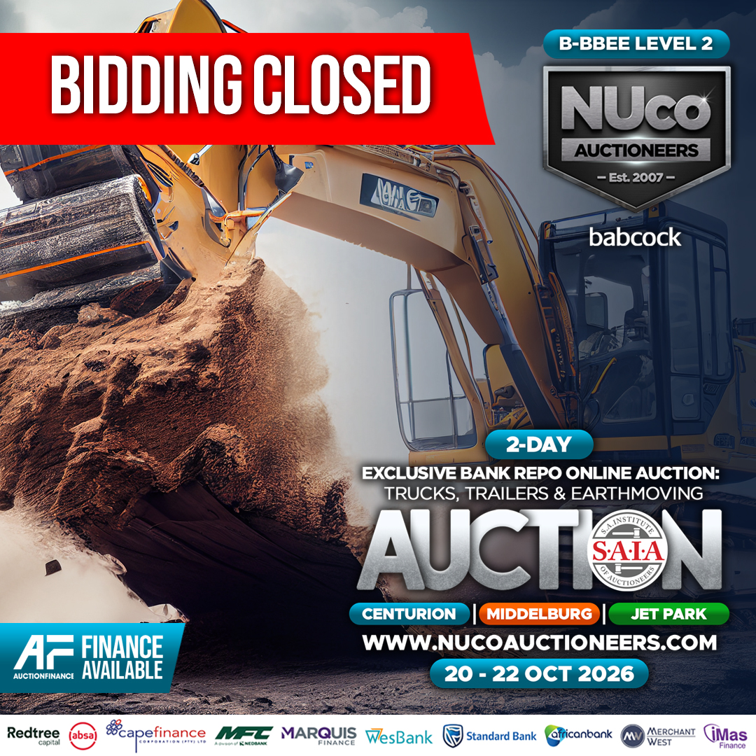 NucoAuctions's tweet photo. 𝗦𝗢𝗟𝗗 𝗧𝗢 𝗧𝗛𝗘 𝗛𝗜𝗚𝗛𝗘𝗦𝗧 𝗕𝗜𝗗𝗗𝗘𝗥🔴🔨

Thank you to all our bidders for this AUCTION.
📌To stay updated visit https://t.co/VnMTQYU9zM

#nucoauctions #onlineauctions #auctions #mining #nuco #earthmovingequipment #construction #machinery #transports #itshammertime https://t.co/O6RIeGcmqC