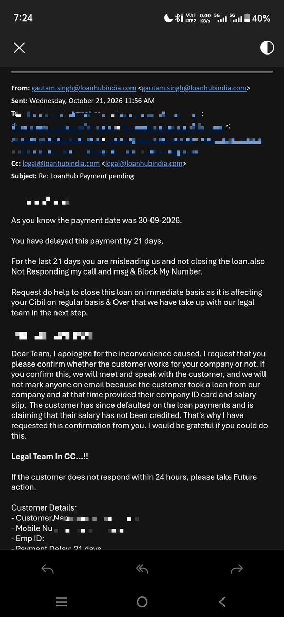Naan_Kuberan's tweet photo. @santosh23236177 I paid partial amount and 15k is pending..still they  have informed to my whole office and I had discussion with my company..they understood my situation and considered my explanation. https://t.co/aDYwtq8CDU
