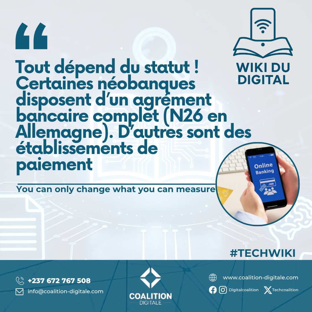 TechCoalition's tweet photo. 📌 #WikiDuDigital
🔍 #FactVsFiction

🔴 MYTHE : Une néobanque n’est pas une vraie banque. 
✅ RÉALITÉ : Tout dépend de son statut ! Certaines, comme N26, ont un agrément bancaire complet. Vérifiez le statut réglementaire ! 

#DigitalCoalition #CoalitionDigitale https://t.co/yO1GhX9s5X