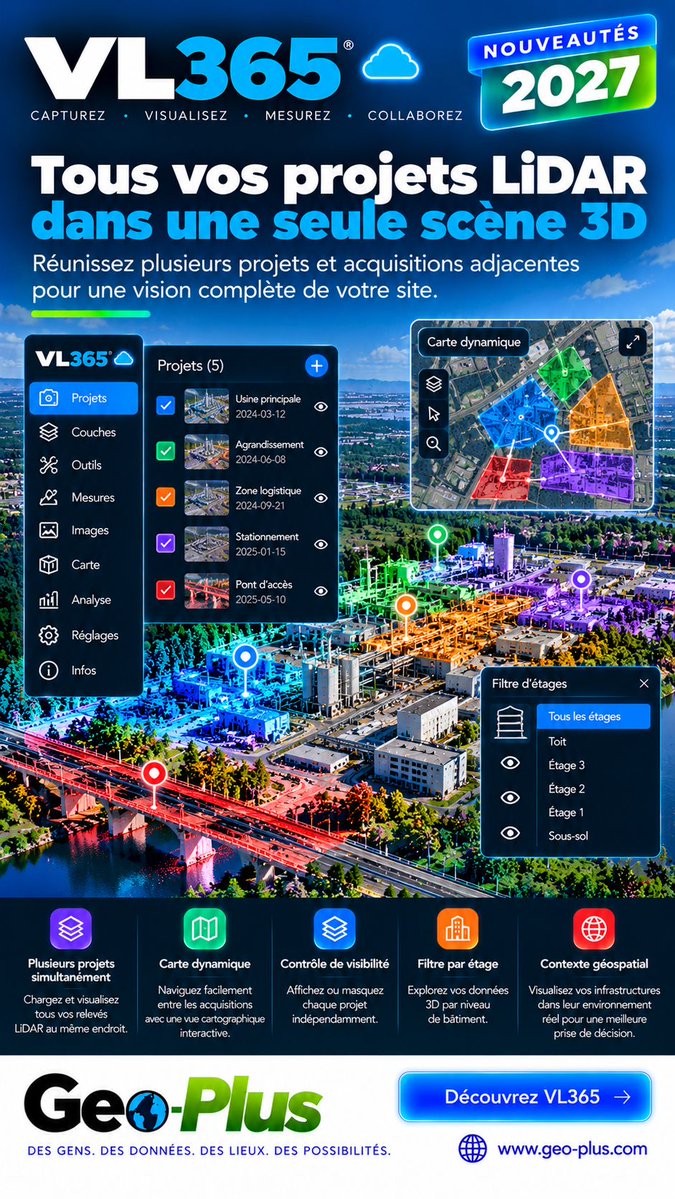 GeoPlusSoft's tweet photo. Pourquoi ouvrir vos relevés séparément lorsque vous pouvez visualiser l'ensemble de votre site?

Avec VL365, réunissez plusieurs projets LiDAR et acquisitions adjacentes dans un environnement 3D connecté

🌐 https://t.co/uuI45UbYgB

#VL365 #GeoPlus #LiDAR #MultiProjet #Géomatique https://t.co/WQKuWiv7uJ