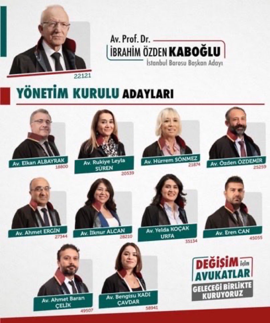 doganerbas2144's tweet photo. Evrensel hukuk kurallarının uygulanmasıyla 
düşünce ifade ve örgütlenme özgürlüğünün önündeki engellerin kaldırılmasını amaçlayan örgütlü mücadeleye güç katması dileğiyle….
Oy vererek destekleyelim 👇🏿
#değisimicinavukatlar https://t.co/3y5hKfuKzW