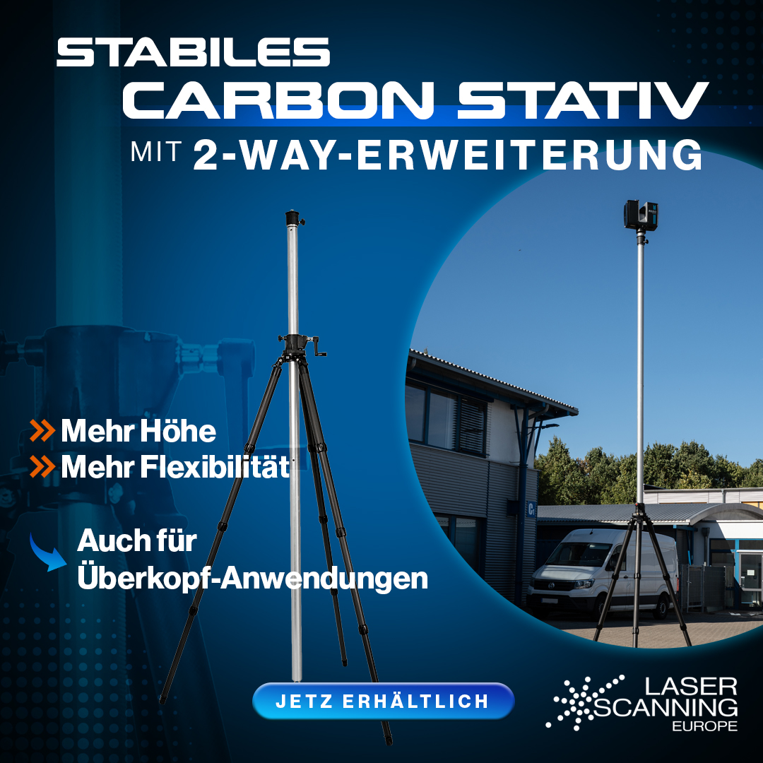 Laserscanningeu's tweet photo. Mehr Reichweite für deinen Scan. Weniger Gewicht beim Transport. 🚀
Mit der 2-Way-Erweiterung lässt sich unser stabiles Carbonstativ noch vielseitiger einsetzen.
👉 https://t.co/GZtUODAFEI
#Laserscanning #3DLaserScanning #2WayErweiterung #Carbonstativ #Vermessung #3DScanning https://t.co/orOD1FLvAC