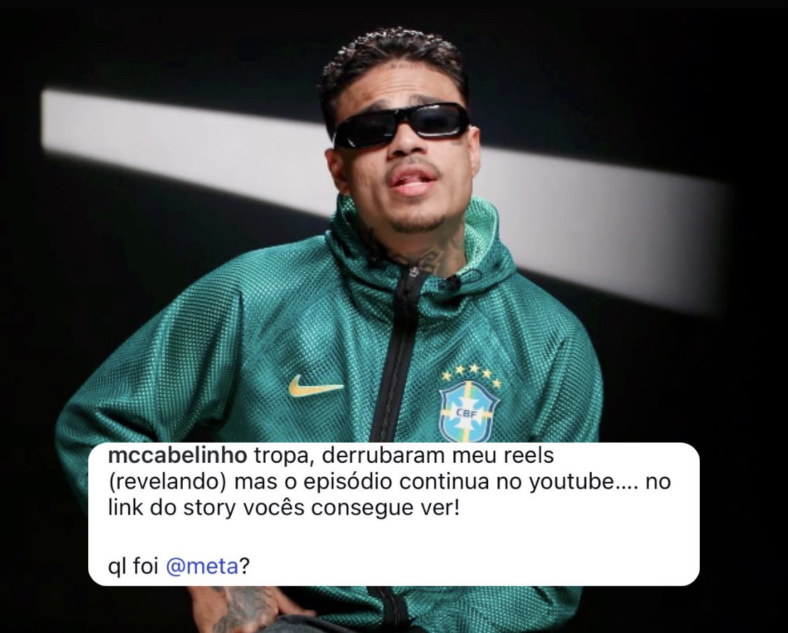 bchartsnet's tweet photo. 🚨ABSURDO! Cabelinho diz que Meta DERRUBOU seu vídeo com o Revelando no Reels do Instagram.

Assistam o episódio completo e engajem no YouTube. Link no tweet abaixo pra ter mais alcance! https://t.co/8NvWn3CdXW