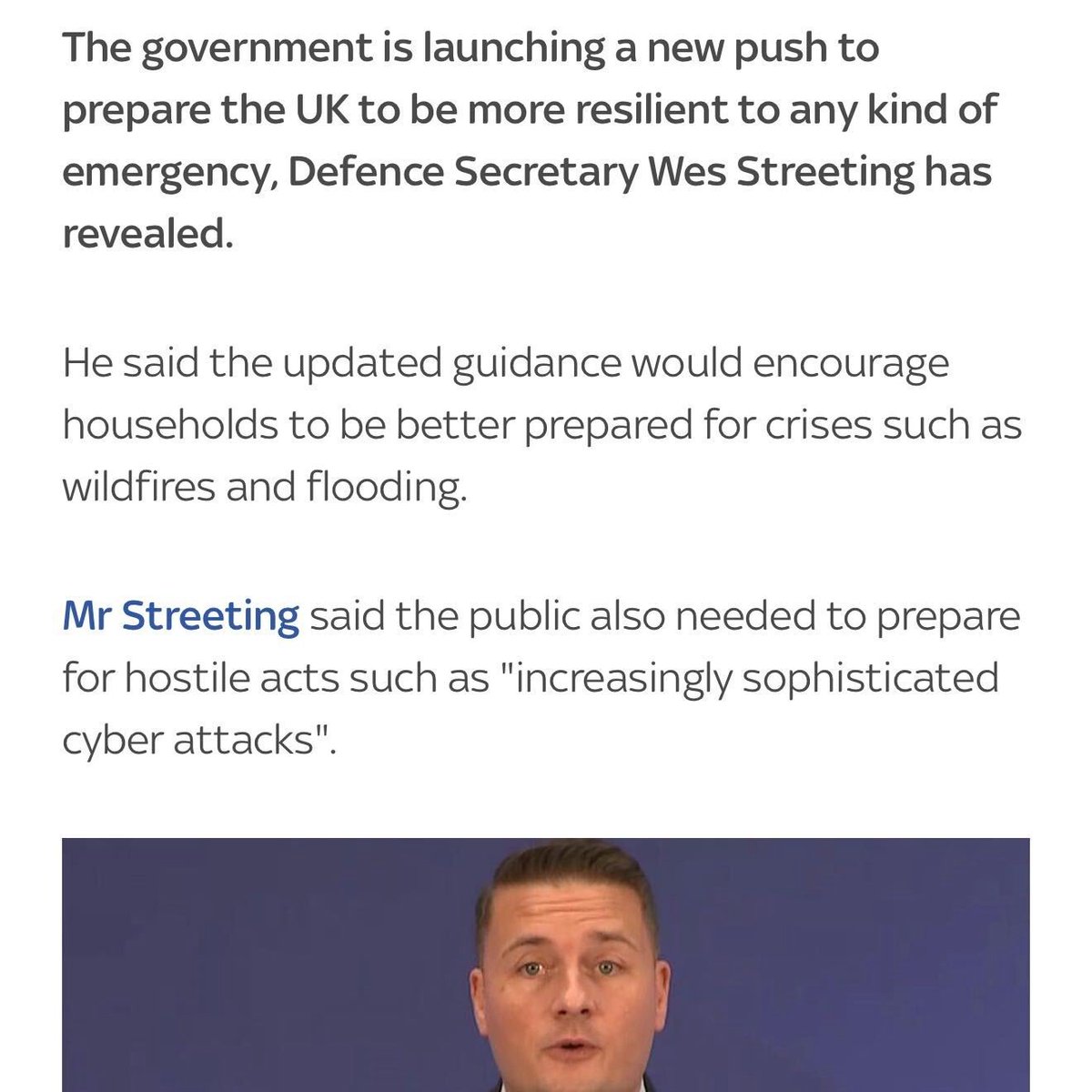 AlexMartin's tweet photo. If the cyber threat is state-sponsored attacks on critical infrastructure, payment systems, supply chains etc., why does the campaign’s own cyber page tell people to use passkeys, update their devices and back up their photos? That is not useful emergency planning advice. https://t.co/LeGYFlcjDd