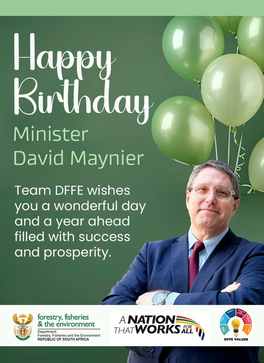 environmentza's tweet photo. Wishing Minister Maynier a Happy Birthday🥳 https://t.co/ihXmZVJFrj