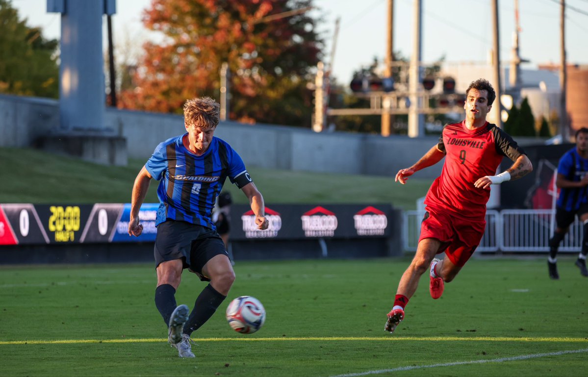 SpaldingMSOC's tweet photo. Stepped onto the big stage last night 🔴⚫️

A performance to be proud of, a night to remember. Thanks to @LouisvilleMSOC for hosting! It was a fun night at Lynn Stadium as we battled our ACC neighbor for the first time in program history. #SUMS https://t.co/GPPAvlSGE2