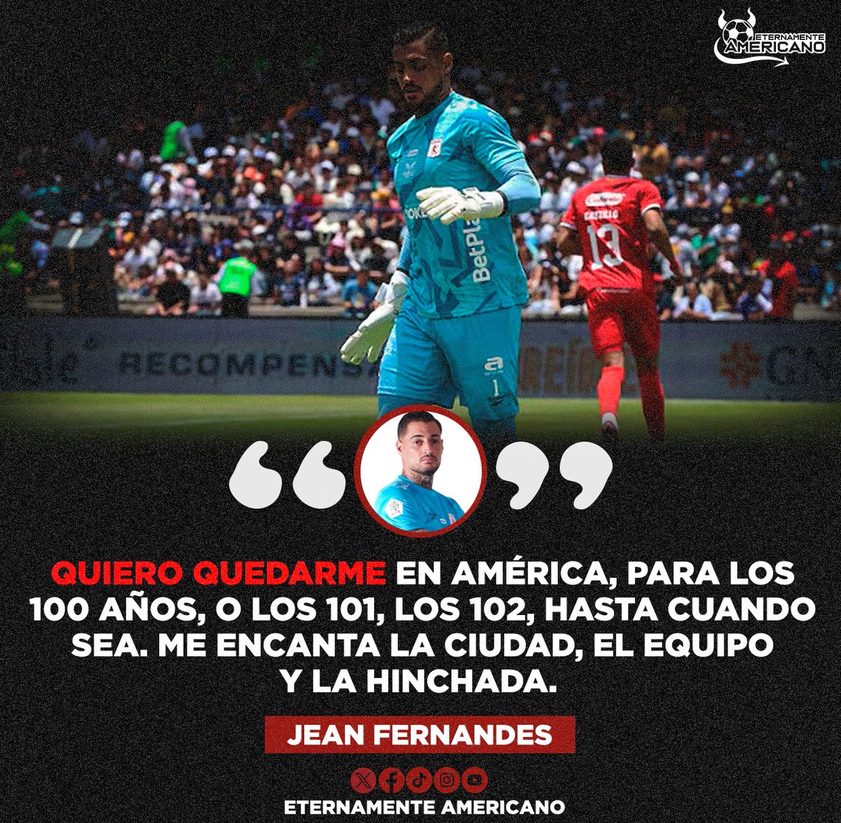EAmeriicano's tweet photo. Jean Fernandes sobre su continuidad en América de Cali 👹🇧🇷 https://t.co/RCke1s31bB