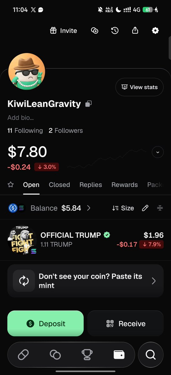 marboFX's tweet photo. @xet I used your code legend I aped  trump and this other token 

 diamond hands trump until you notice me. ❤️

Pumpfun: KiwiLeanGravity

@Davidsomey @Kaizedava 

Juice me up legend https://t.co/OIEHVuGl3J