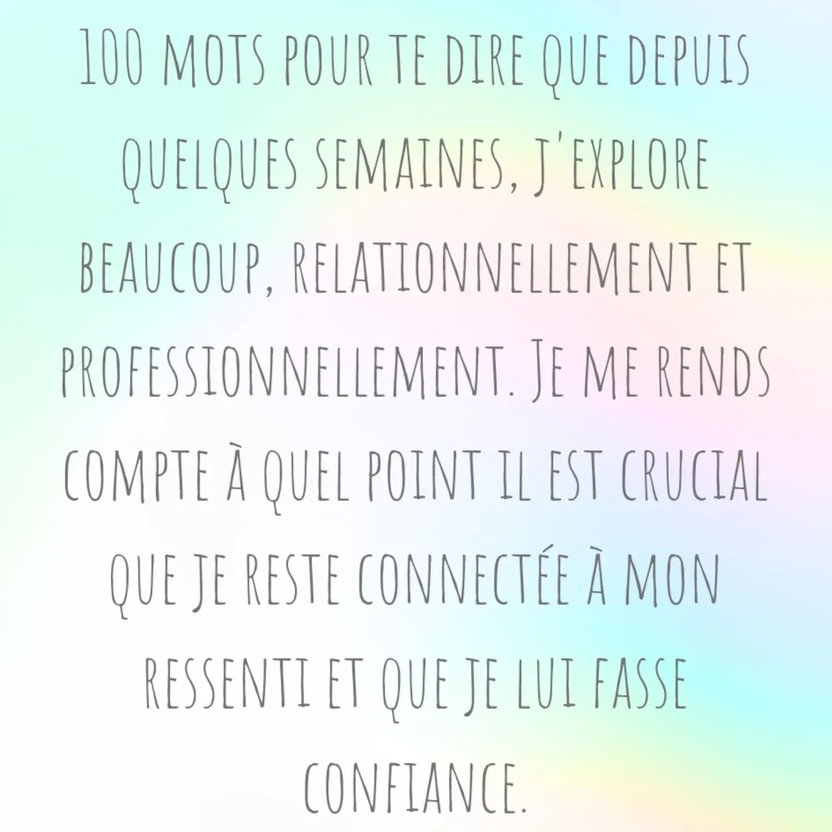 14_fame's tweet photo. Depuis quelques semaines, j’explore beaucoup. Je réalise combien rester connectée à mon ressenti est essentiel. Accepter un « non » coûte moins cher que dépasser ses limites pour combler un vide ou éviter la culpabilité. https://t.co/dhCE2cTlhX