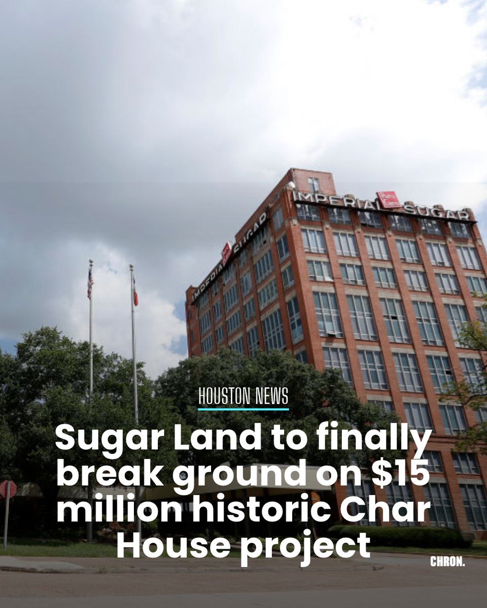 chron's tweet photo. Sugar Land is moving forward with a $15 million restoration of the historic Imperial Sugar Char House: https://t.co/YAnoITQi7t

Construction is expected to wrap up in 2028.

#SugarLand #TexasHistory https://t.co/WwfYUJnQQn