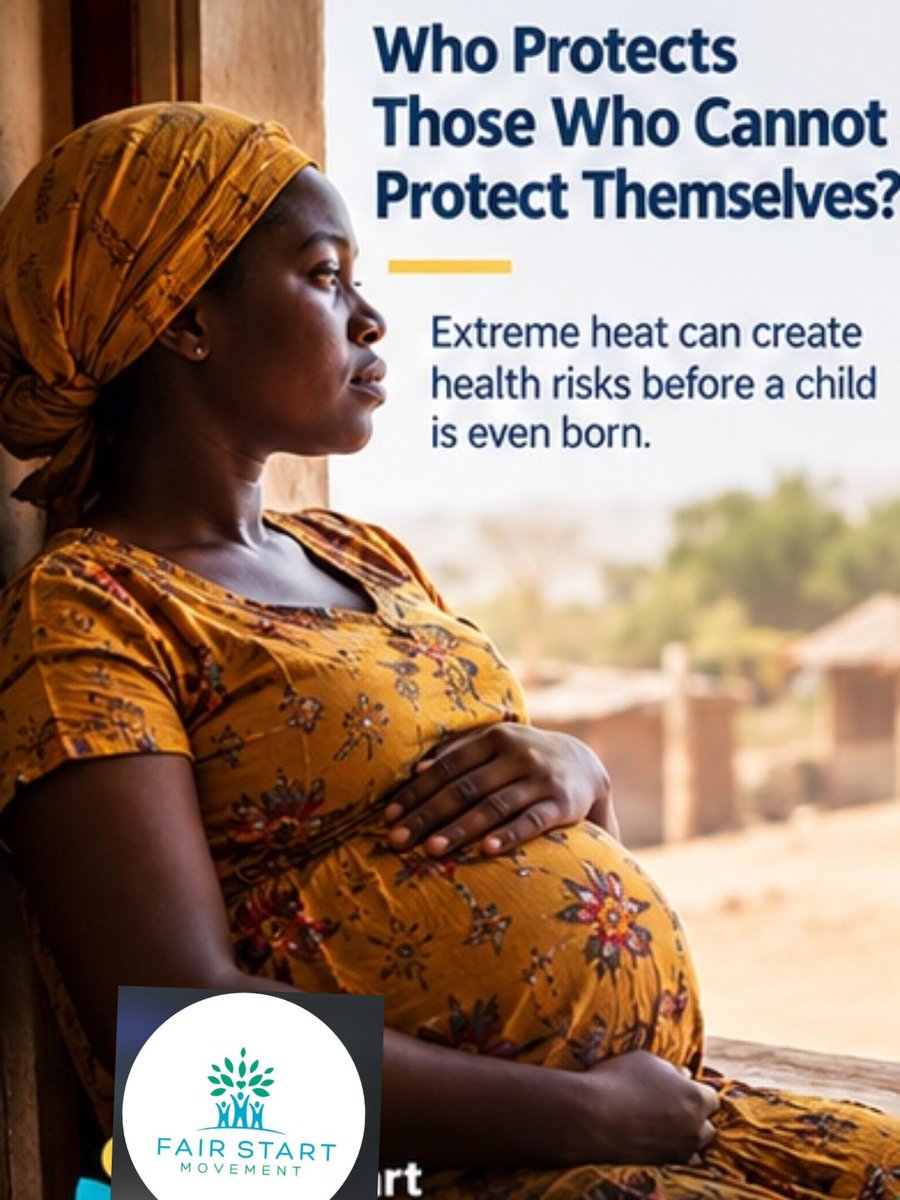 FairStartOrg's tweet photo. X

A baby cannot choose the conditions they’re born into. Protecting mothers and children from extreme heat must be part of building a fairer future.

https://t.co/56JySfTAvs https://t.co/kYqoDUVK8p