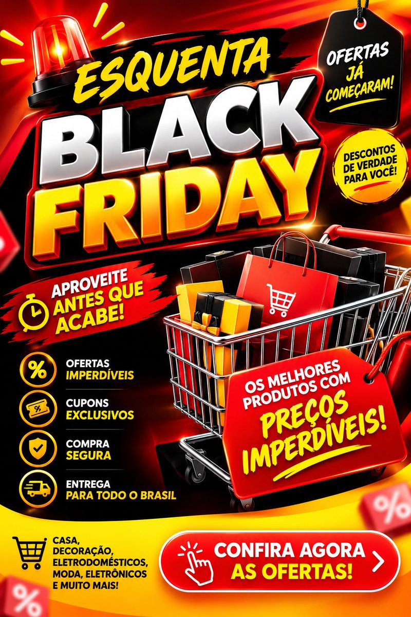 ccrisanna's tweet photo. 🔥🚨 ESQUENTA BLACK FRIDAY! 🛍️

💥 Ofertas incríveis
🎟️ Cupons de desconto
🏠 Achadinhos para casa e decoração
📺 Eletrodomésticos e muito mais!

👀 Não fique de fora! Confira as ofertas e aproveite as oportunidades para economizar! 👇https://t.co/sg22g2Na5H

#EsquentaBlackFriday https://t.co/owHt9eV9uq
