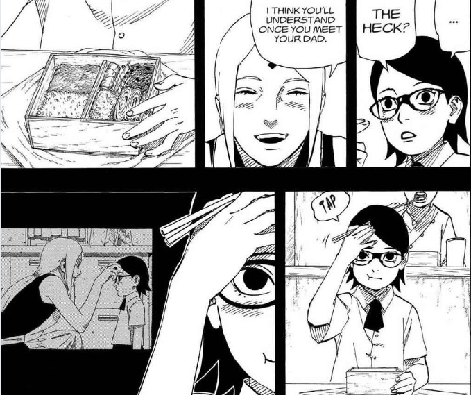 rccsetzer's tweet photo. @justweshine Are you an idiot? The story is told from Sarada's POV, who is completely in the dark about Sasuke's mission and starts questioning things. But as the story unfolds, Kishimoto explains everything and shows how much Sasuke loves his family. https://t.co/1aNfg5Sxo0