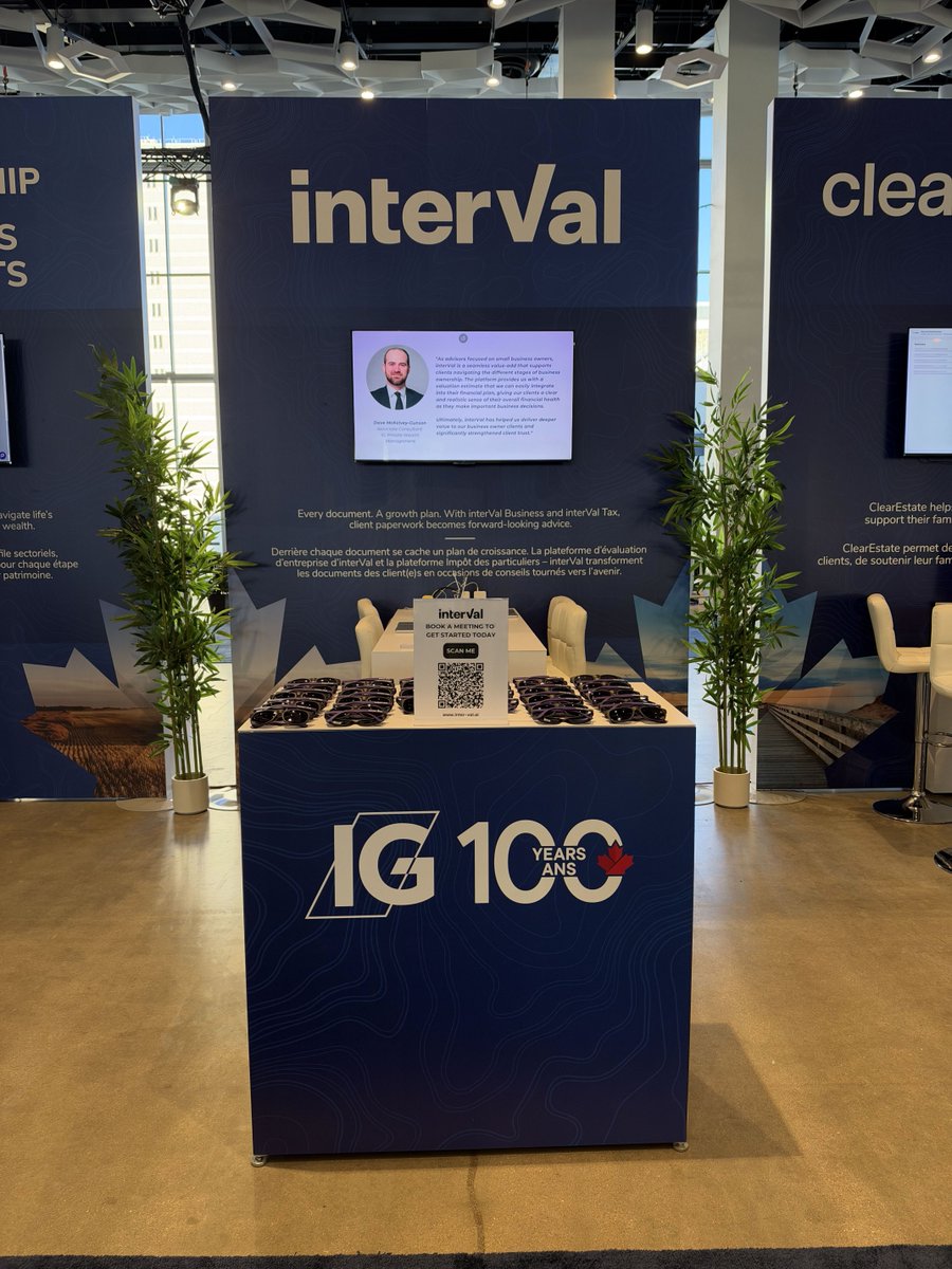 interVal_ai's tweet photo. 🕶️ If you are at IG Wealth Management Exchange, swing by the Exchange Hub. Have a chat with Trevor and Rebecca, and grab some interVal shades 🕶️ https://t.co/CDrFJutkj3