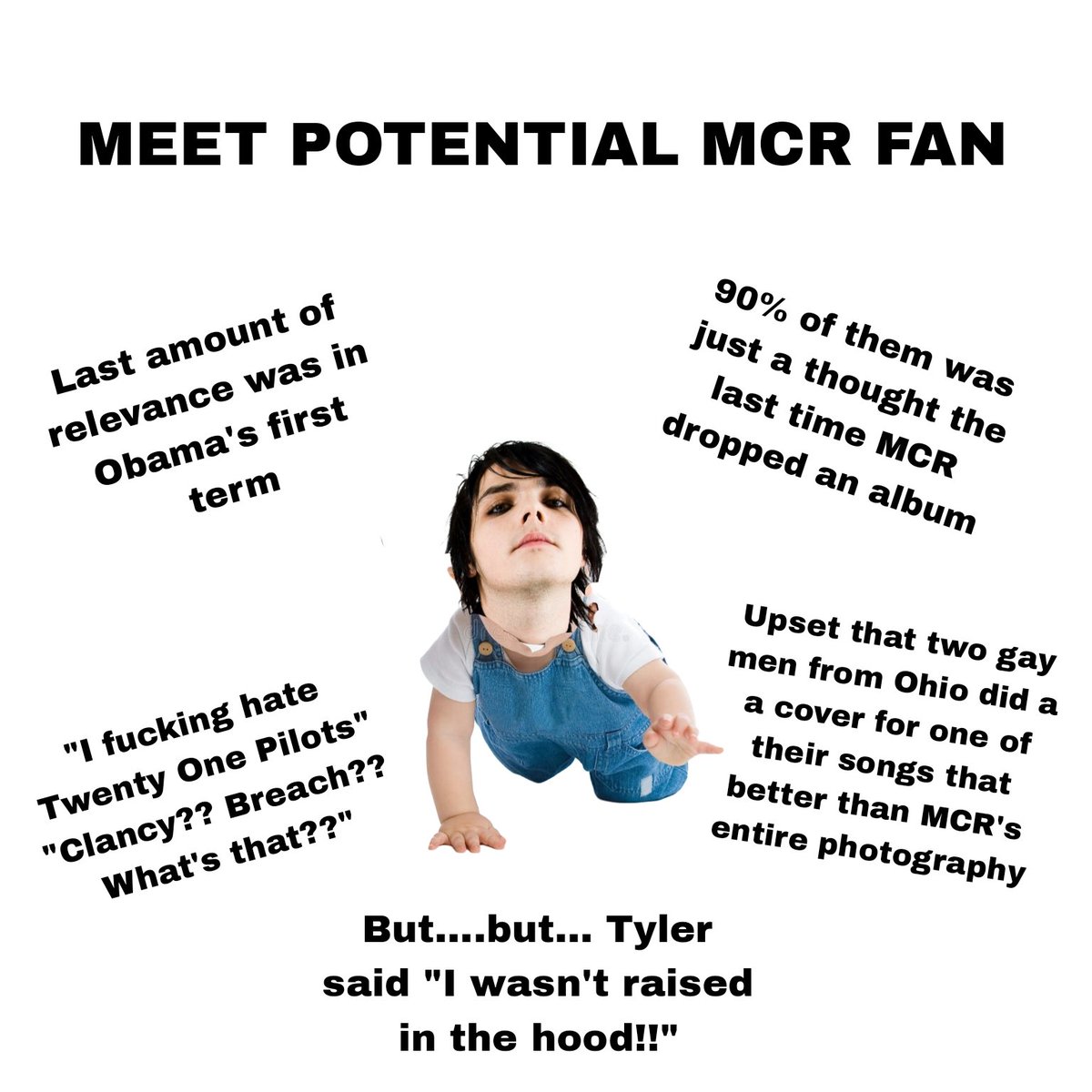 ScaledandIndy's tweet photo. Meet Potential MCR Fan! https://t.co/FD7hqzM8gM