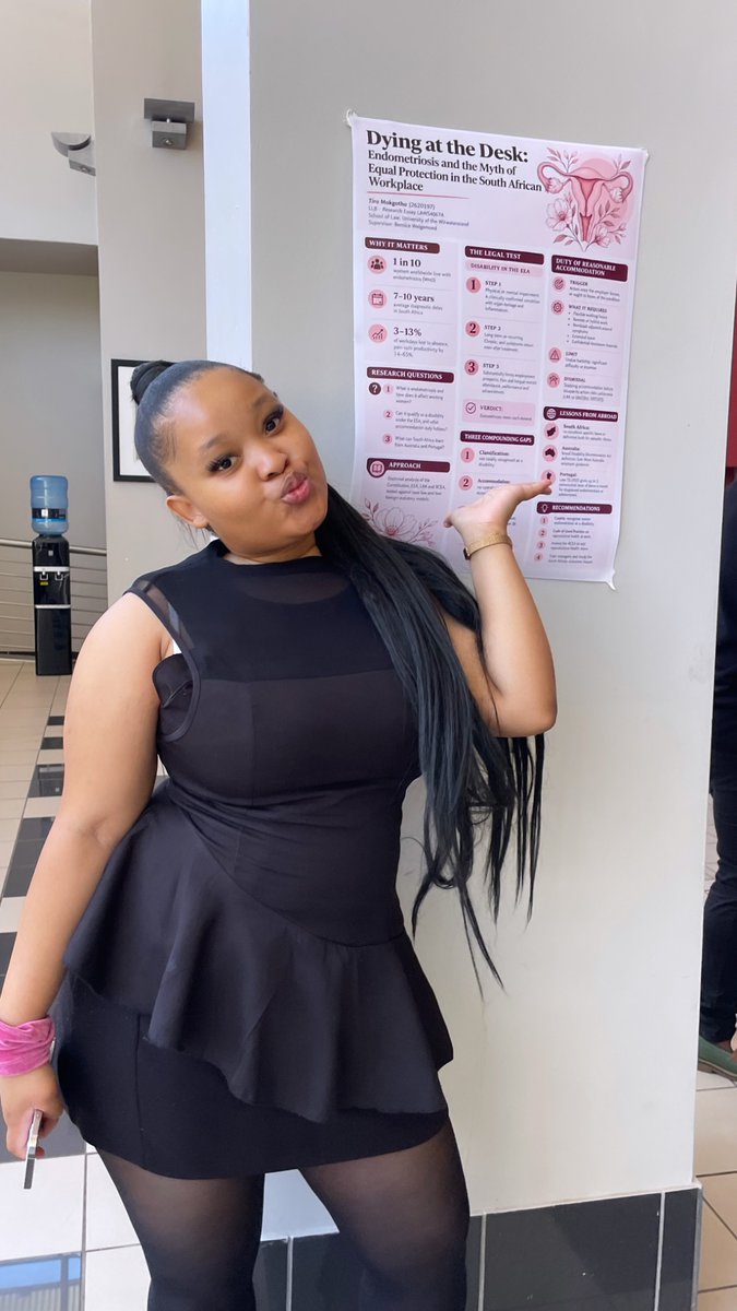 _tmokgothu's tweet photo. Finally submitted AND presented my research essay that speaks on the lack of protection for women living with endometriosis in the workplace 🥺💛oh passion project yam’! https://t.co/PNr1dSWzON