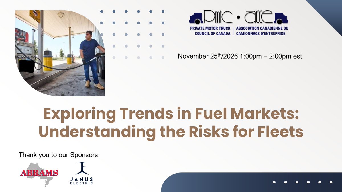 privatefleets's tweet photo. Registration is open for our next FREE webinar, Exploring Trends in Fuel Markets: Understanding the Risks for Fleets! Led by @PortlandFuel &amp; sponsored by @Abramstowing @JanusElectric, we will examine forces driving the oil market &amp; indicators to look for: https://t.co/W7QXcypdiP https://t.co/HF9s7yEtSl