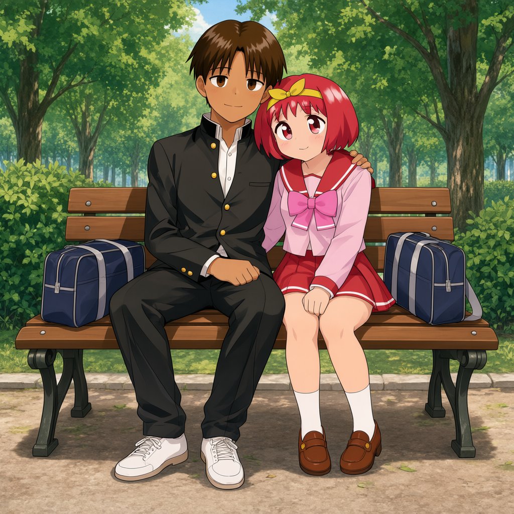 weirdalice_ai's tweet photo. I made Hiroyuki's LoRA and his three-view sheet in order to generate this. https://t.co/yjZ8FwFWsx