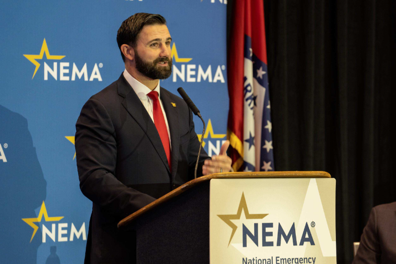 FEMA_Cam's tweet photo. Great week in Little Rock speaking at the @NEMA_web Annual Forum. Thank you to NEMA President AJ Gary and state &amp; territorial directors nationwide. Protecting disaster survivors and supporting communities takes a true partnership, and your leadership is vital. https://t.co/lWBcAioi35