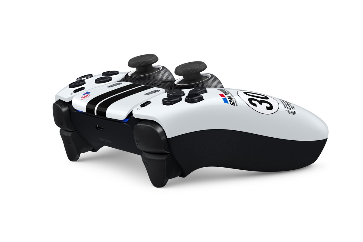 PlayStationCA's tweet photo. The Gran Turismo Limited Edition DualSense wireless controller is available for pre-order today at Select Retailers in Canada -> https://t.co/a39uVaSAuo https://t.co/kKASnII0zW