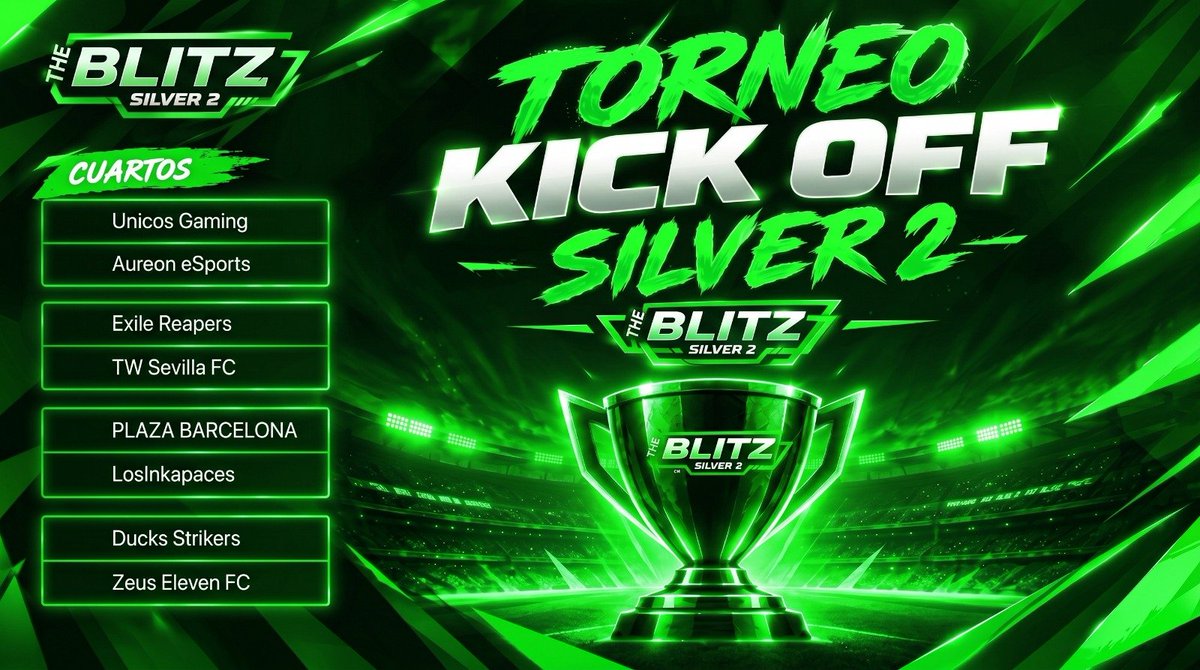 VPG_Spain's tweet photo. 𝐂𝐔𝐀𝐑𝐓𝐎𝐒 𝐃𝐄 𝐅𝐈𝐍𝐀𝐋 𝐊𝐈𝐂𝐊𝐎𝐅𝐅 𝐂𝐔𝐏

🏆SILVER 2

📌 @UnicosGaming  🆚 @Aureonesportscd 
📌 @ExileReaperss  🆚 @TWSevillaFC 
📌 @Plaza_Barcelona  🆚 @JhonnyGuac66497 
📌 @Ducksstrikers 🆚 @ZeusEleven2026 

El futuro está aquí a base de goles y quieren ganar
¡Calentamos motores!