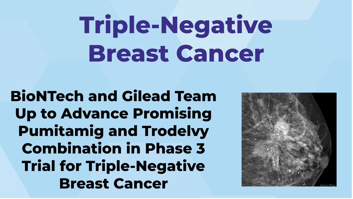 CheckOrphan's tweet photo. BioNTech and Gilead Team Up to Advance Promising Pumitamig and Trodelvy Combination in Phase 3 Trial for Triple-Negative Breast Cancer - For More Information Visit  https://t.co/BLcUZNFNUr  @BioNTech_Group  #TNBC  @GileadSciences  #Breast_Cancer  #Rare_Diseases https://t.co/i9d5NfmaVD
