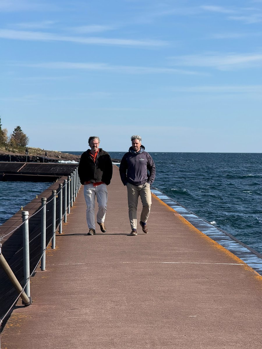 pulsarhelium's tweet photo. #PLSR Productive visit to Two Harbors, MN with Neil Herbert, Thomas Abraham-James, Jón Ferrier &amp; Marc Farrington, assessing transport options including rail, road &amp; shipping via Lake Superior. $PLSR $PSRHF #Helium https://t.co/7EVSaCSSR4