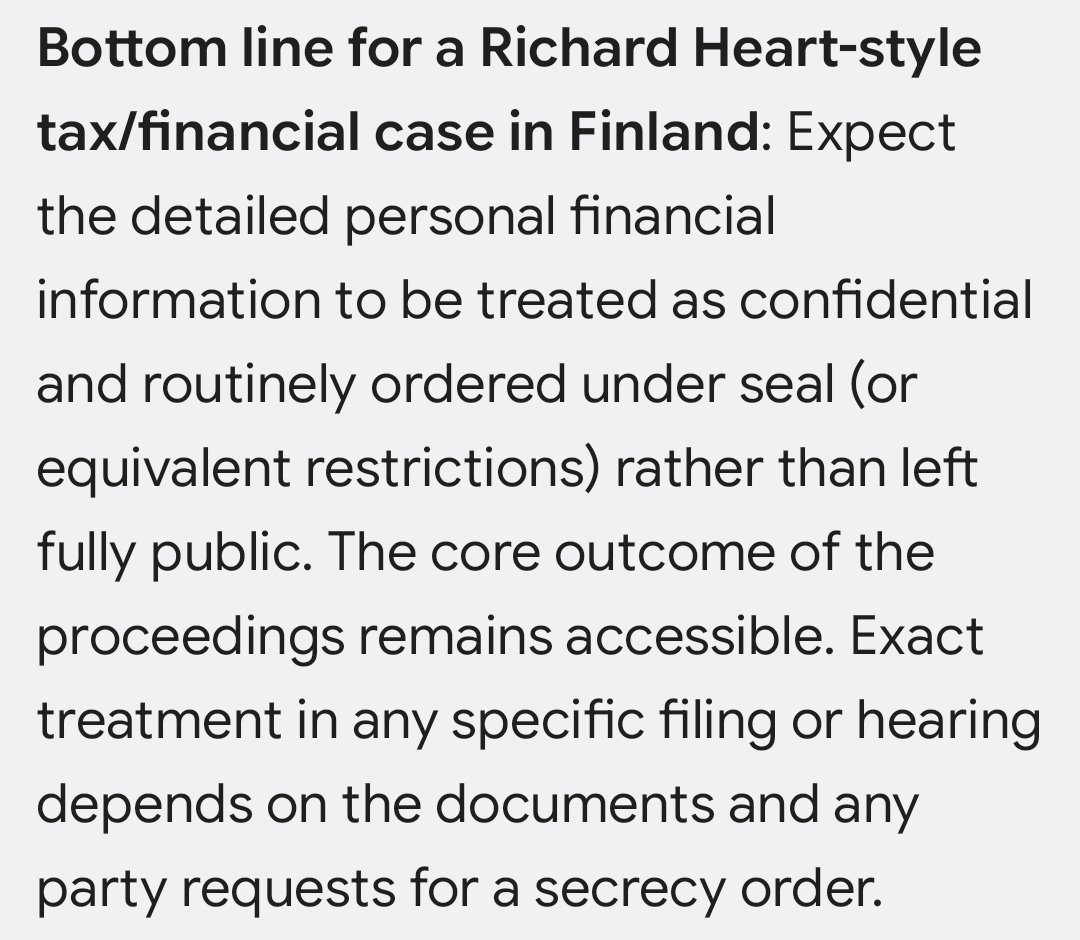 NuclearHerbs's tweet photo. Easy. Anyone who's even been within 100 feet of an attorney would know to set up some kind of entity to receive/manage/control funds like this. For infinity reasons I can think of. Entity money ≠ personal money. 

And he doesn't just have attorneys, he has some of the best money can buy. If you think, even for one second, that he took all the sac money and stuffed it in some kind of personal Scrooge McDuck-ian vault, you really should consider not being here.

The guy who planned every project down to the very last detail didn't somehow "forget" arguably the most important aspect of those projects. 

And don't count on learning a lot about Richard's finances and assets either. In the US, that stuff is almost always filed under seal and unavailable to the public. Finland apparently has similar rules.