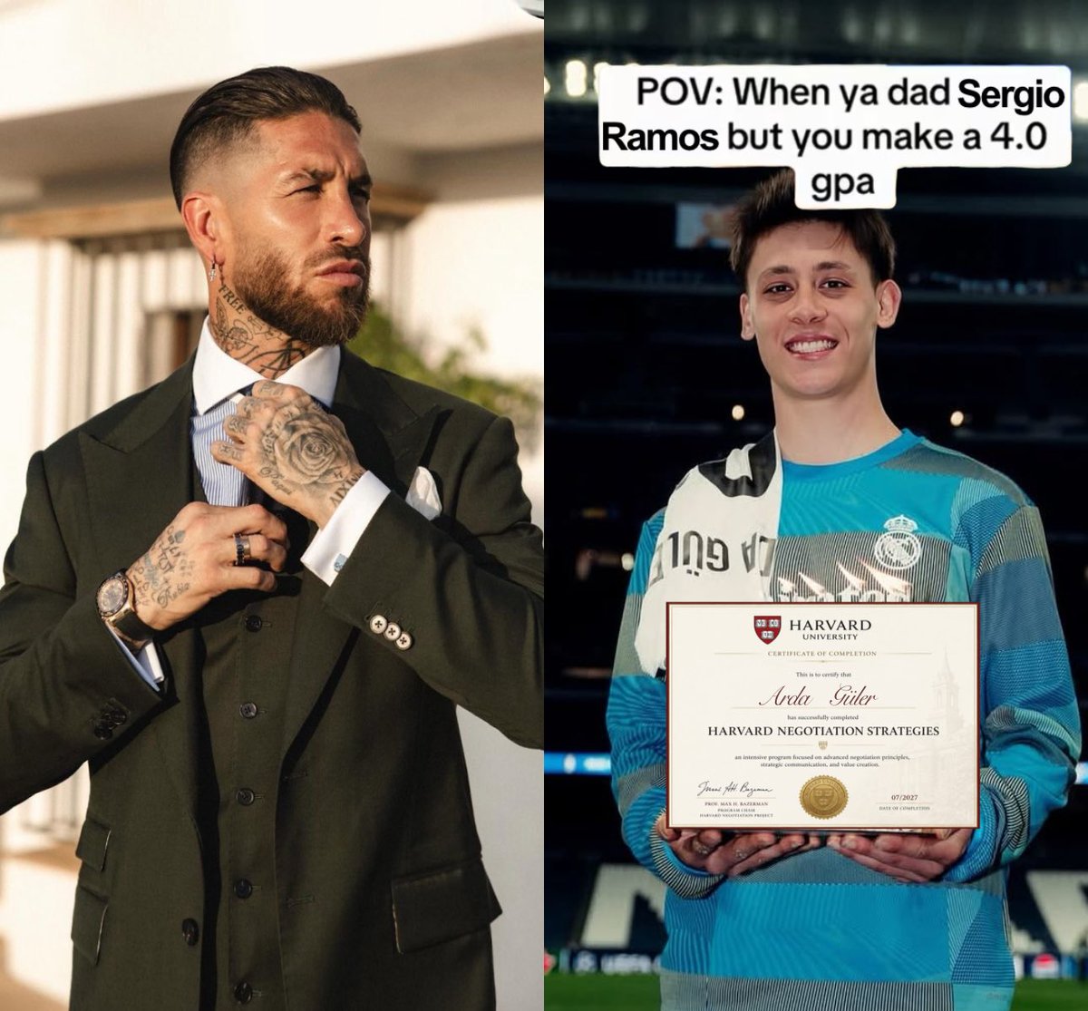 femmeolise's tweet photo. Luka Modric reveals their son is keeping a perfect 4.0 GPA despite having Ramos as his father 👏💯 https://t.co/Tz2CWVNtN2