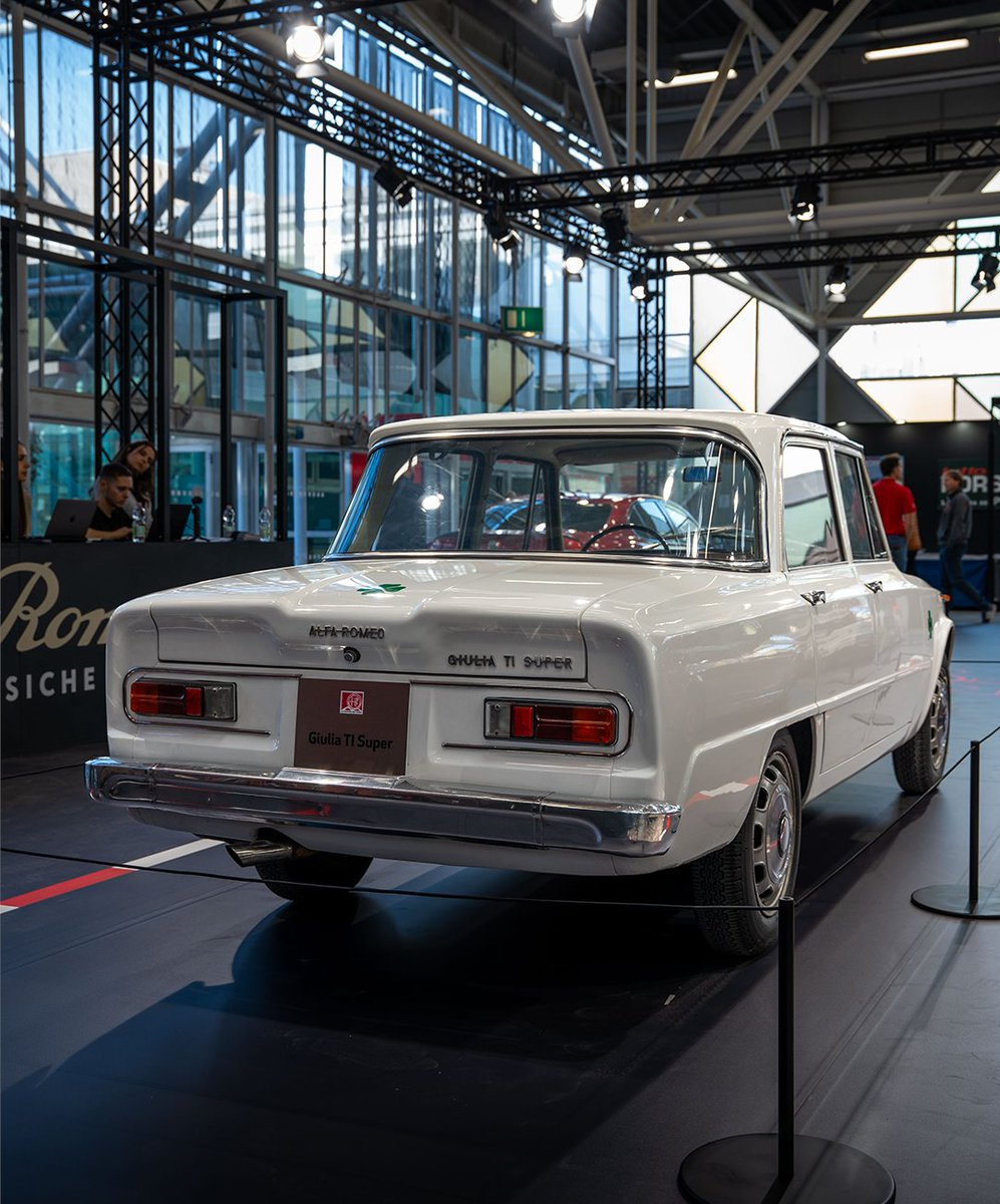 alfa_romeo's tweet photo. Auto e Moto d’Epoca Bologna: the Brand unveils “Alfa Romeo Giulia - Timeless Classic”, a book tracing the evolution of a true automotive icon. In the spotlight, the Giulia TI Super and the Giulia Quadrifoglio Super Sport. 

Join us in Hall 32, until 25 October. 
#AlfaRomeo #amde2026