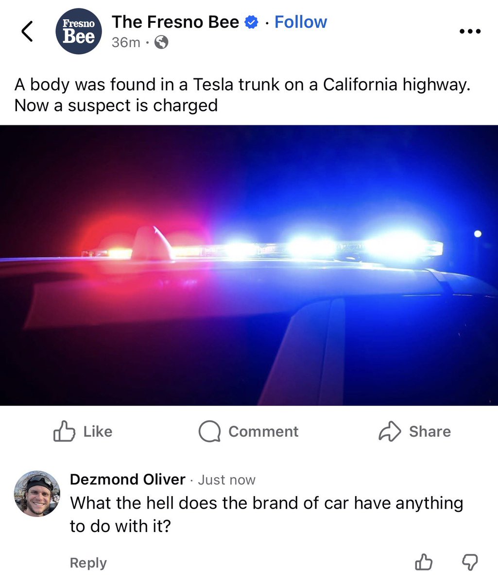 dezmondOliver's tweet photo. Tesla hating local media will do anything they can to mention Tesla https://t.co/uS0VXt1eQs
