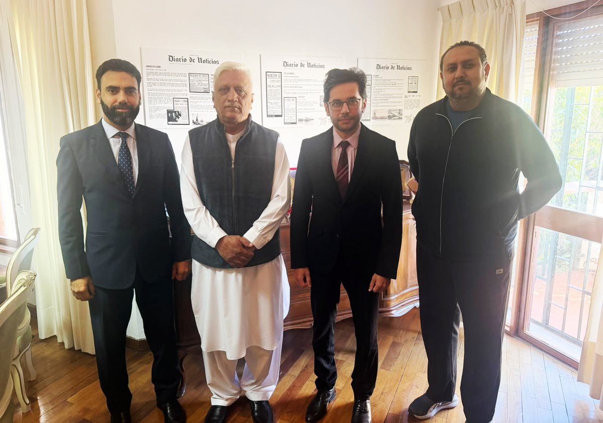 sharp_pak's tweet photo. Mr. Syed Liaqat Banori, Chairman SHARP Pakistan, is currently on an visit to Portugal, 
The Chairman met with Mr. Umair Khan, Deputy Head of Mission at the Embassy of Pakistan in Lisbon, Portugal &amp; expressed his sincere appreciation to the Embassy of Pakistan. https://t.co/oNweFJxZVt