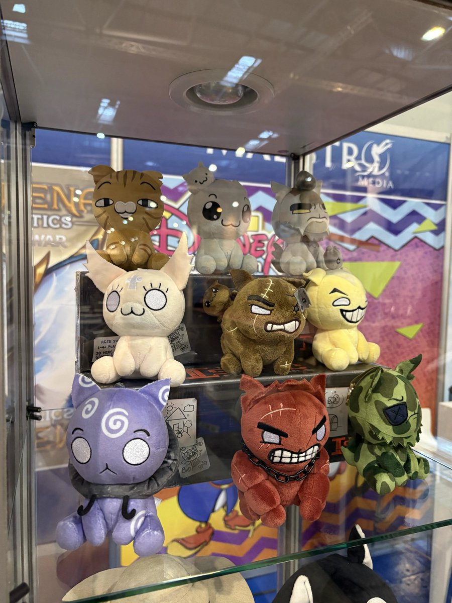 TheMaestroTeam's tweet photo. We're at Essen Spiel with The Binding of Isaac: Four Souls Booster Packs for sale, promo cards, and more!

There are also some special guests from @edmundmcmillen's GOTY nominee Mewgenics 😻

Stop by Booth 3A.200 to demo games, grab promos, &amp; buy some Four Souls after you try it! https://t.co/5DBFYDUNmX
