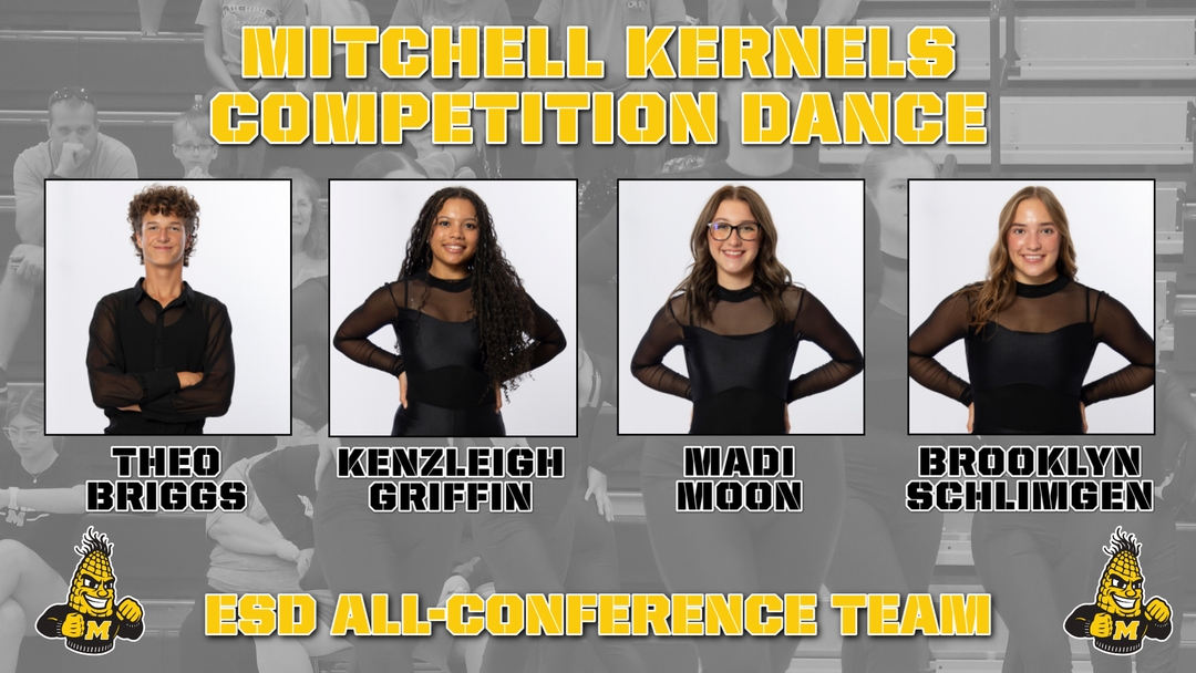 MitchellKernels's tweet photo. Congratulations to Jozel, Hannah, and Cetia for making the Competition Cheer ESD All-Conference Team!

Congratulations to Theo, Kenzleigh, Madi, and Brooklyn for making the Competition Dance ESD All-Conference Team! https://t.co/V6rRfPGxE9