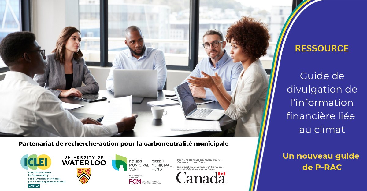 FondsMuniVert's tweet photo. En intégrant les répercussions climatiques dans leurs rapports financiers, les #munican peuvent favoriser la responsabilisation au rythme et à l’échelle nécessaires pour lutter contre la crise climatique. Ce nouveau guide aide les municipalités canadiennes à élaborer leur propre processus de divulgation de l’information financière liée au climat. Téléchargez le guide : https://t.co/jz8b6LbTPc