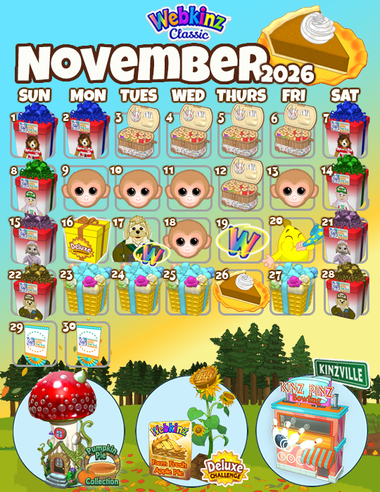 webkinz's tweet photo. 📆 Webkinz Classic Event Calendar – November 2026! 📆

Want to know what's happening in #WebkinzClassic next month? Here's a sneak peek at our November 2026 Events Calendar! 📆👀

Learn more on Webkinz Newz: https://t.co/mVH4q163xV 📰 https://t.co/pn9DR6J7UH