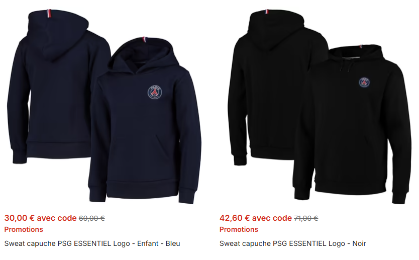 Dealabs's tweet photo. ⚽🦌
Plein d'articles PSG en promo, je vous laisse checker la sélection, y'a + de 700 articles 👇 
➡️ https://t.co/0Ojql9wisZ ⬅️ https://t.co/AN6nlalyDx