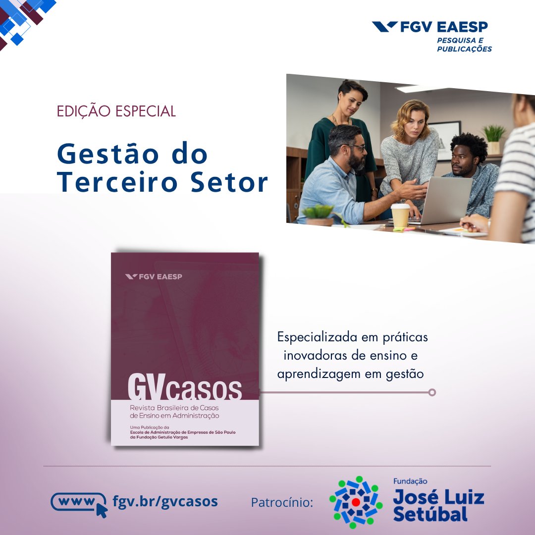 FGV_EAESP's tweet photo. A nova edição especial da #GVcasos é dedicada à gestão do Terceiro Setor. Casos sobre governança, captação de recursos, impacto social e ética para enriquecer o ensino e a aprendizagem em Administração.
Confira: https://t.co/39JO4PeDWj
#TerceiroSetor #ImpactoSocial https://t.co/wU0qLUvZhM
