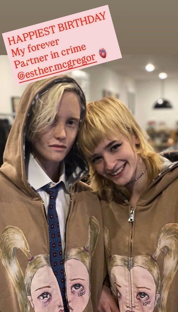 esthermcgbra's tweet photo. Eli Romanova desejando um feliz aniversário para Esther McGregor. 🥹🤍

“Feliz aniversário para minha eterna parceira de crimes.” https://t.co/GSpgMgNkGP
