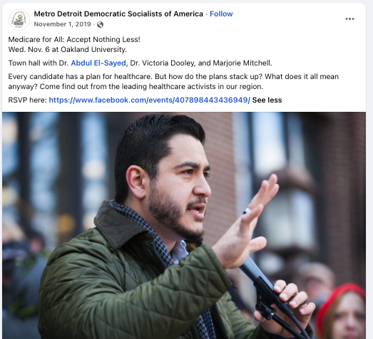 Drabes7's tweet photo. "Abdul is not a socialist"

...He just hangs out with @DemSocialists a lot 😉 https://t.co/mrxWVKyZtk