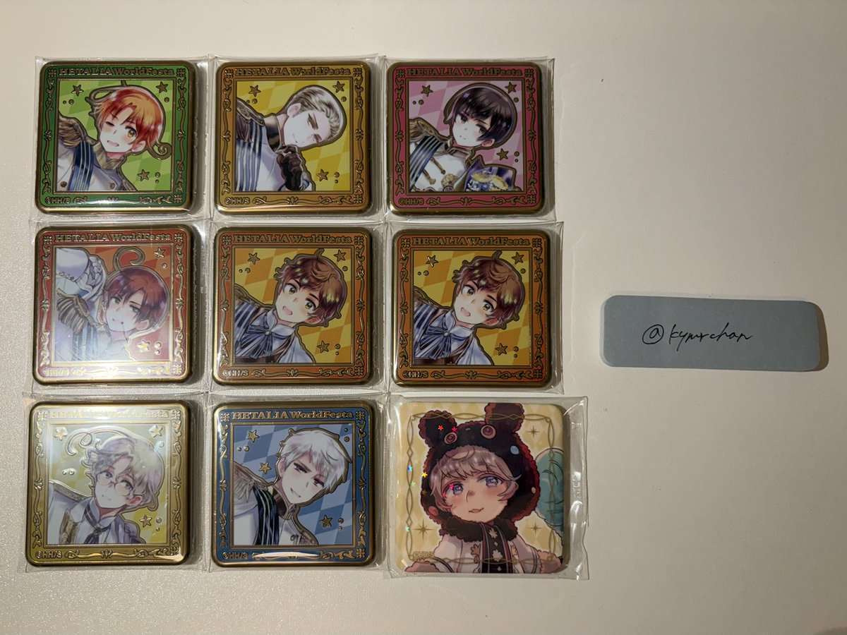 kymrchan's tweet photo. ヘタリア 原画展 20周年 缶バッジ 交換 譲渡

譲┊︎北伊.*独.日.露.南伊.*西.加.普
求┊︎定価＋送料/同種葡

葡との交換は*のみ
23.28池袋手渡し/ほか都内(渋谷〜武蔵小杉>ほか)手渡し/郵送でのお取引 https://t.co/doANpGCOla