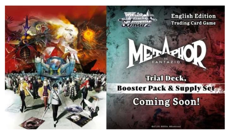 VideoGamesPlus_'s tweet photo. Preorders are live for Weiss Schwarz - Metaphor: Refantazio Booster Box at VGP!
$69.99 / 49.99 USD

💿https://t.co/EFJonJXRtI

- March 26, 2027
- Enjoy Free Shipping when you spend $75 / 53 USD https://t.co/2UdHIOWWQH
