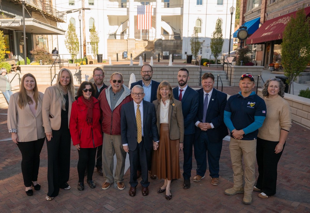 LydiaMihalik's tweet photo. Like @GovMikeDeWine said this past week, the most beautiful place to be in October is along the Ohio River. 
 
Celebrating these projects with the communities and people who had the guts to dream big and lead the way in transforming the places they love really is a highlight, and one that never gets old!