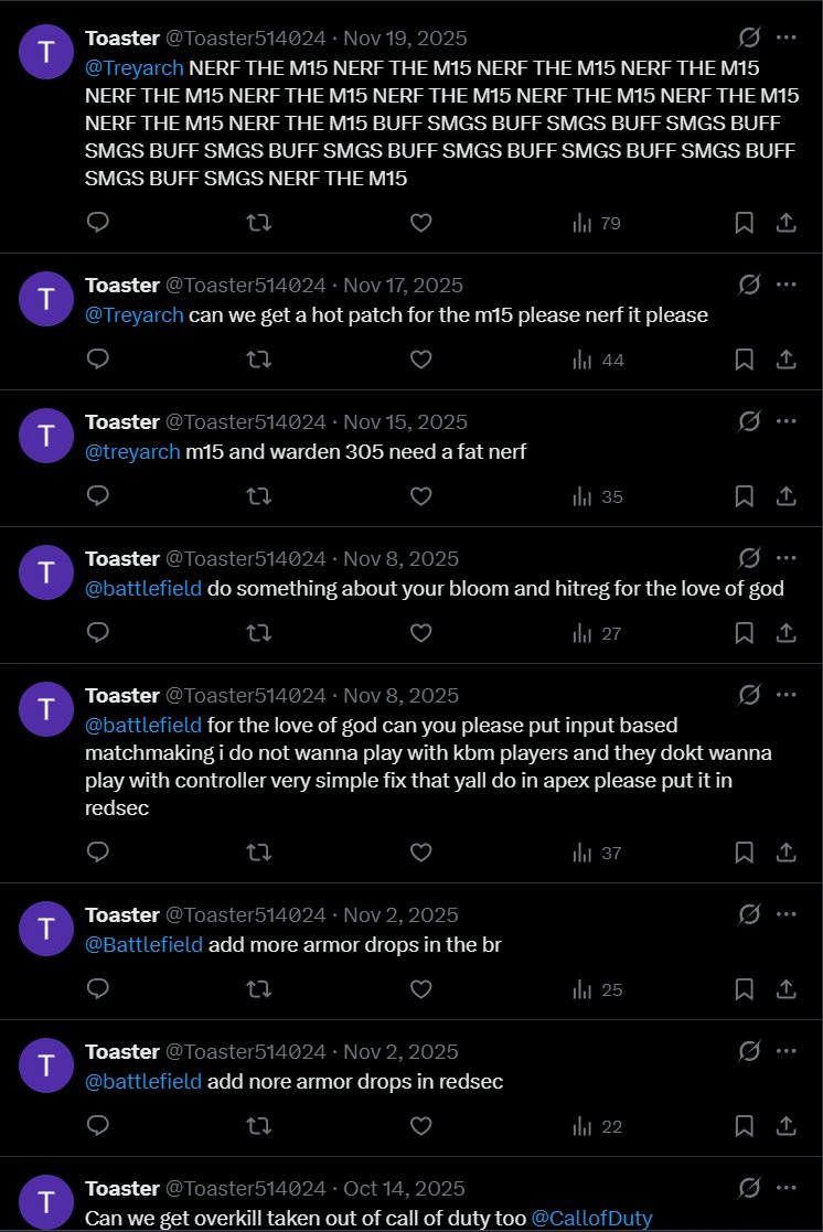 ImpracticalDev's tweet photo. @Toaster514024 @WARDOGS Your all posts are literally crying like a little bitch to nerf or buff stuff in games. https://t.co/RRSO08KhZk