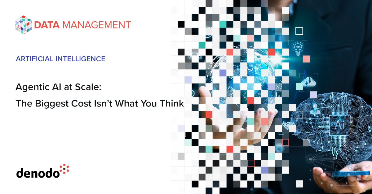 denodo's tweet photo. 💸 Scaling #AgenticAI? Your biggest cost may not be tokens—it may be connecting agents to #EnterpriseData.

@Veqtor8’s modeled analysis of #Denodo’s #AIDataLayer found 290% #ROI and 79% lower agent-to-#DataIntegration costs over 3 years.

📖 Read more: https://t.co/dJmhkaQp7M https://t.co/IiUsqzk9xT