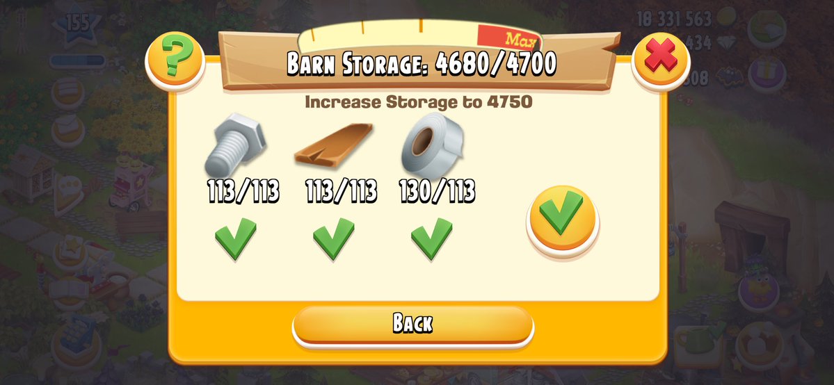 LUVIE_O_Sehun's tweet photo. Upgradeee

Barn up kemarin lusa 
Silo ama beach hari ini 

Beach tinggal 2 plot lagi dah kebuka semua 🥰 

#hayday #barn #silo #land https://t.co/pZL7GqLCMO