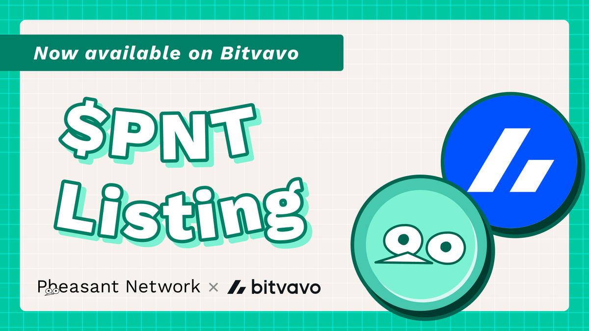 PheasantNetwork's tweet photo. 🇪🇺 ethereum:0x02d54e48ea4dd76a408a7175d466bb8f578c0e93 Bitvavo Listing Quest Unlock Europe!

✅ Bridge and Swap on all network
🪂 +500 Pheasant Points
📅 Oct 23rd - Nov 13th
🏟️ https://t.co/j7dZxRcgGC

Celebrate our European exchange debut with a special onchain quest. Complete all task to collect Pheasant Points!